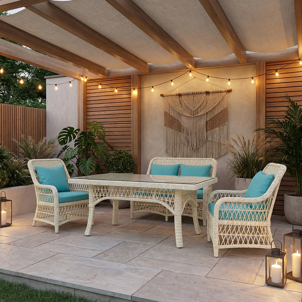 Кресло садовое из техноротанга AIKO Legend 95x68x65 см белое