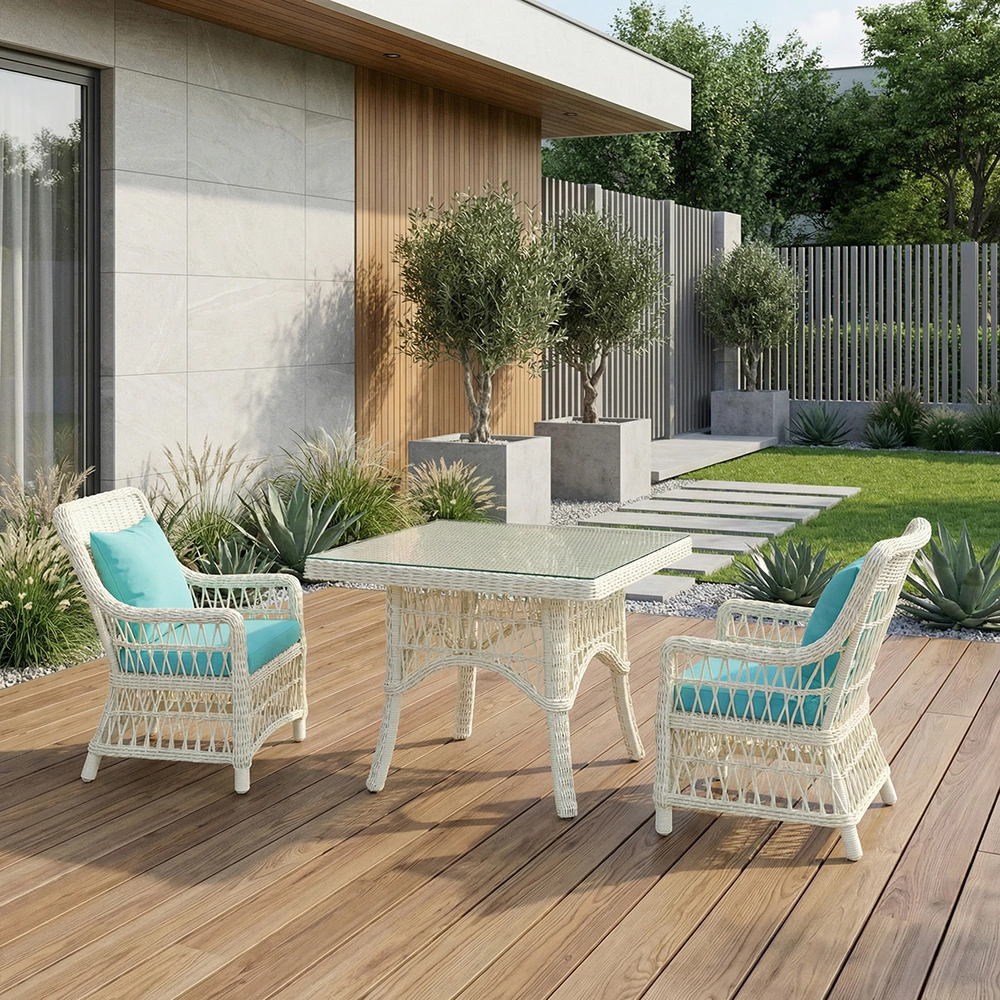 Кресло садовое из техноротанга AIKO Legend 95x68x65 см белое