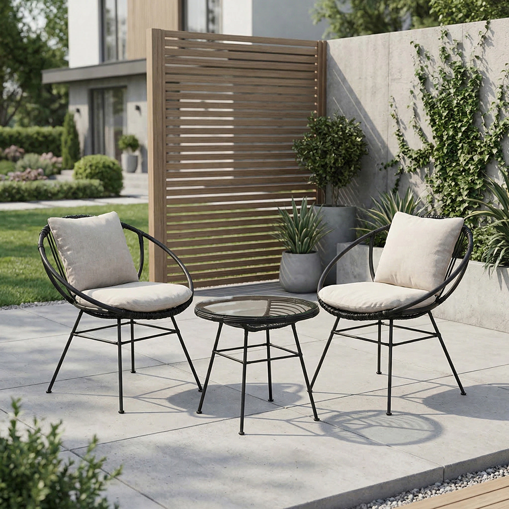 Кресло садовое AIKO Acapulco 75x67x80 см, техноротанг, коричневое