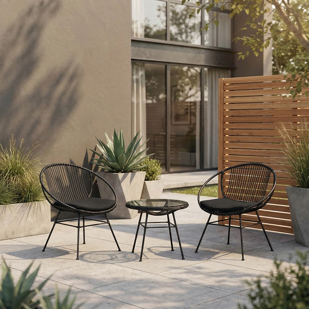 Кресло садовое AIKO Acapulco 75x67x80 см, техноротанг, коричневое