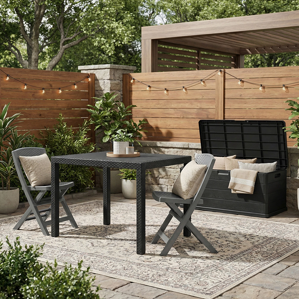 Ящик для подушек 118х59х57 см антрацит