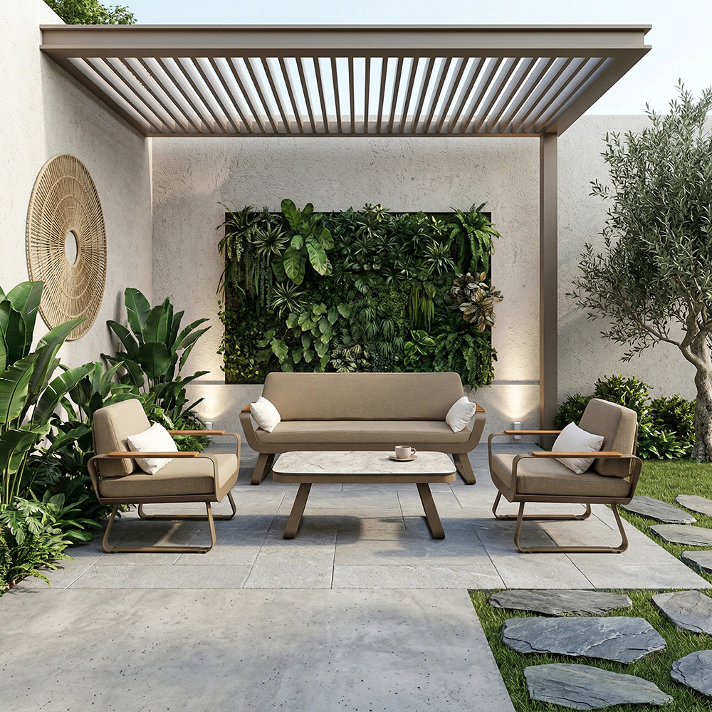 Комплект мебели Seiz Minies 4 предмета с подушками, алюминий