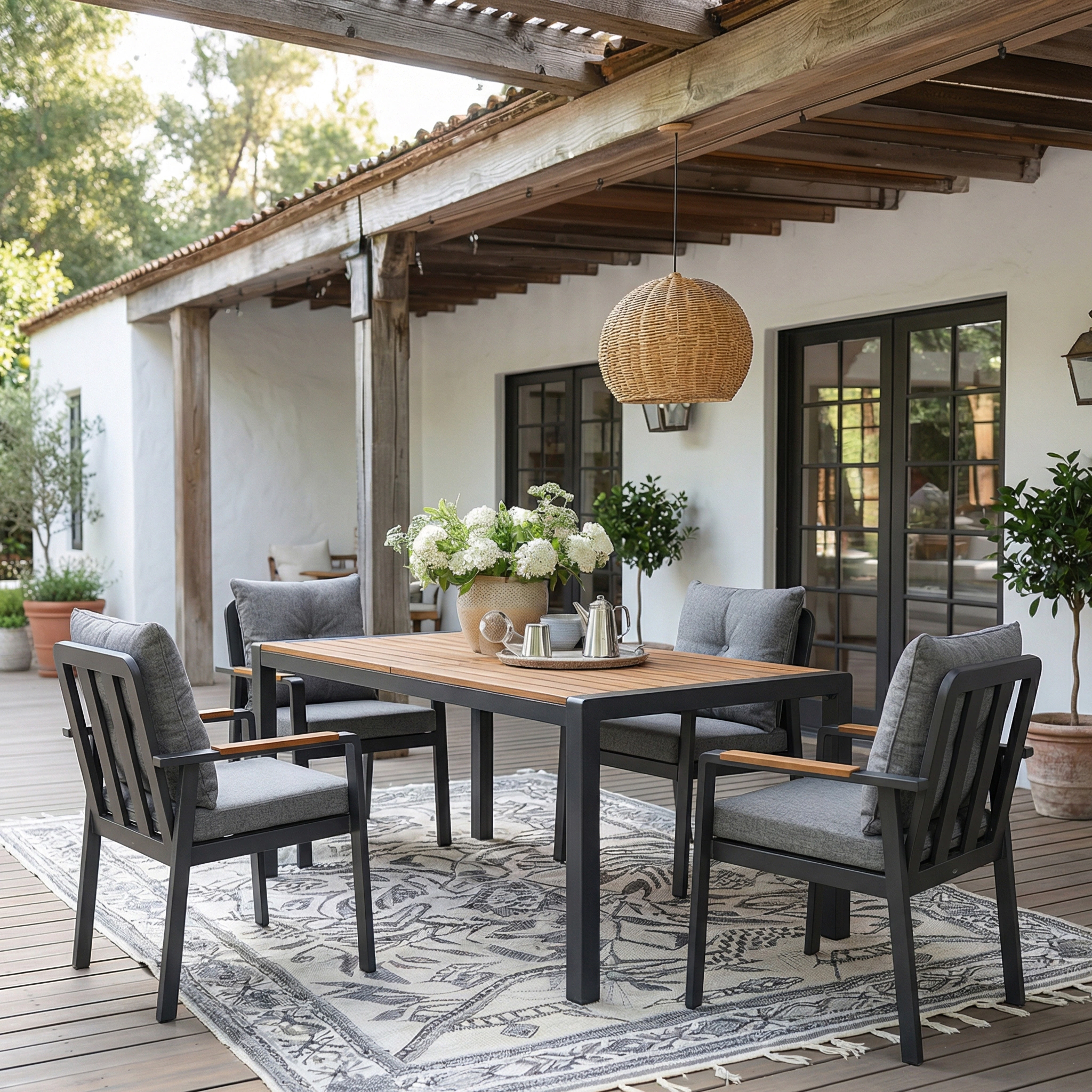 Кресло садовое Terazzi Эфес 60х57х80 см алюминий, серое