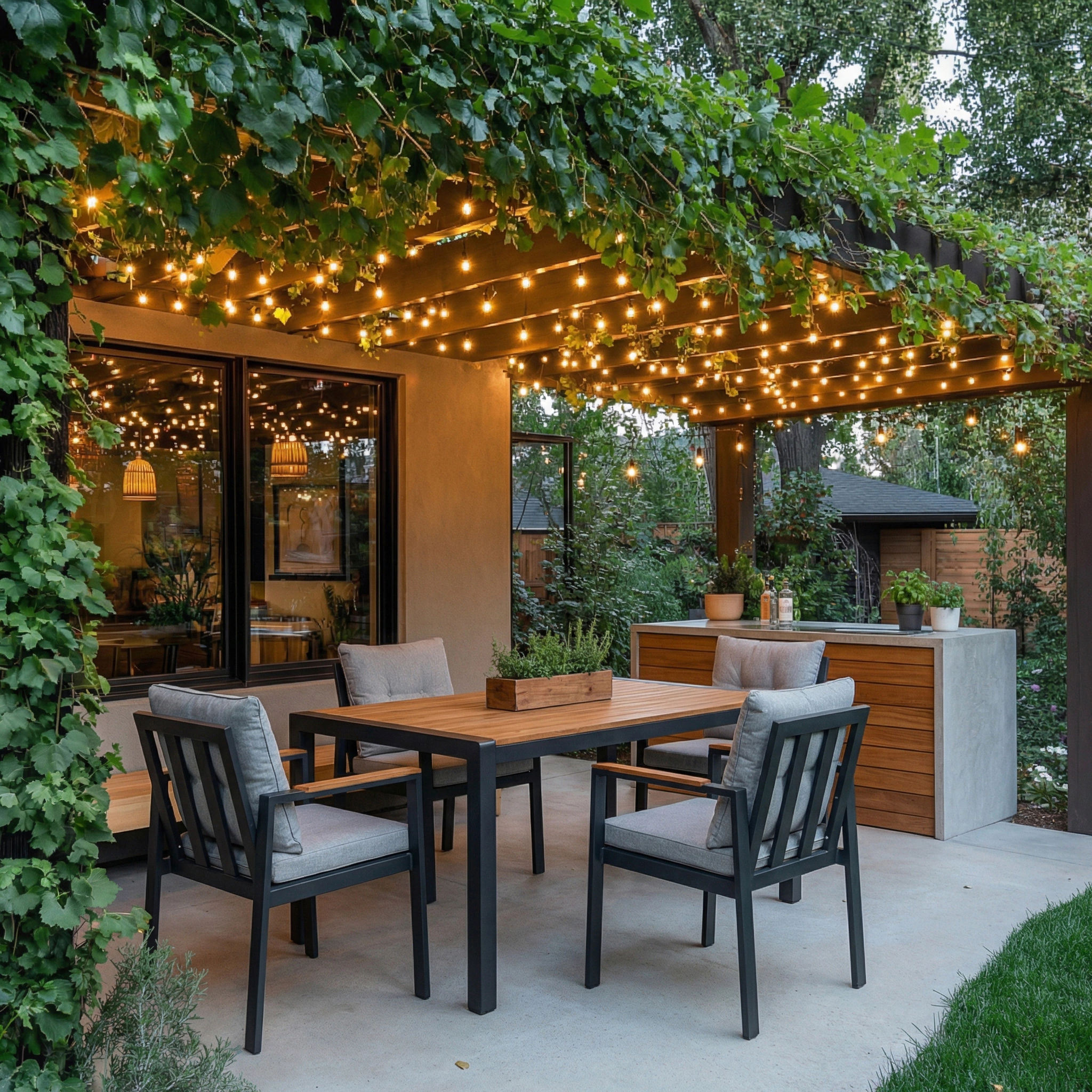 Стол садовый Terazzi Рокси 160х90х75 см металл/дерево