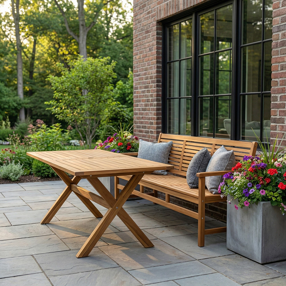 Скамейка садовая 150х59х92 см акация