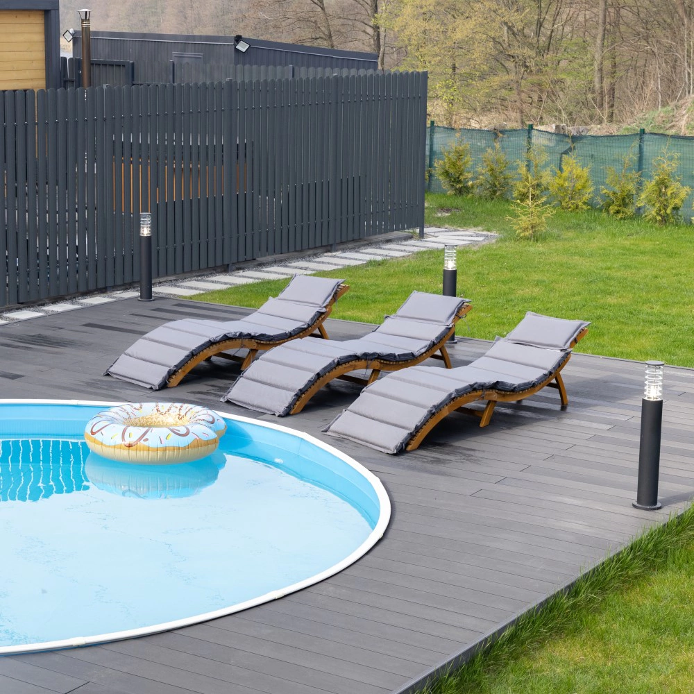 Шезлонг складной 186x57х51 см акация