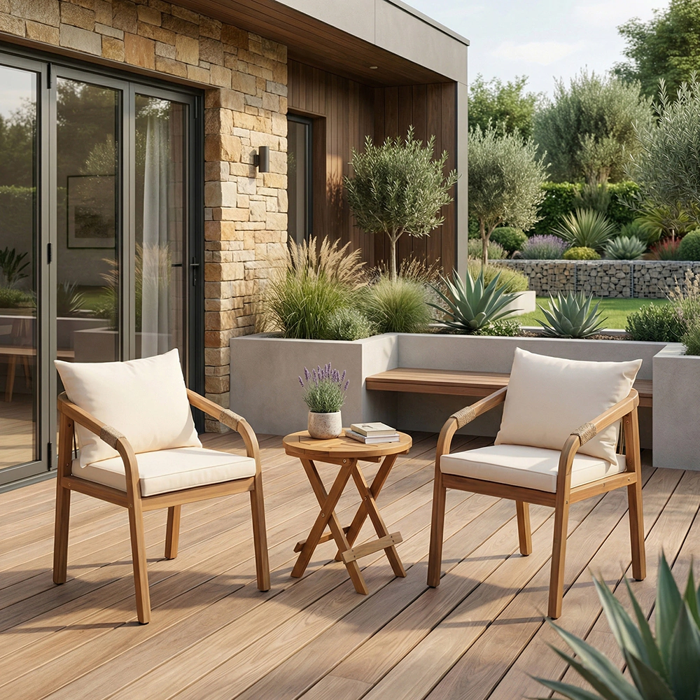 Столик складной круглый 40х45 см акация