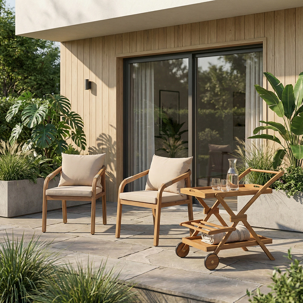 Стол сервировочный 100х56х85 см акация