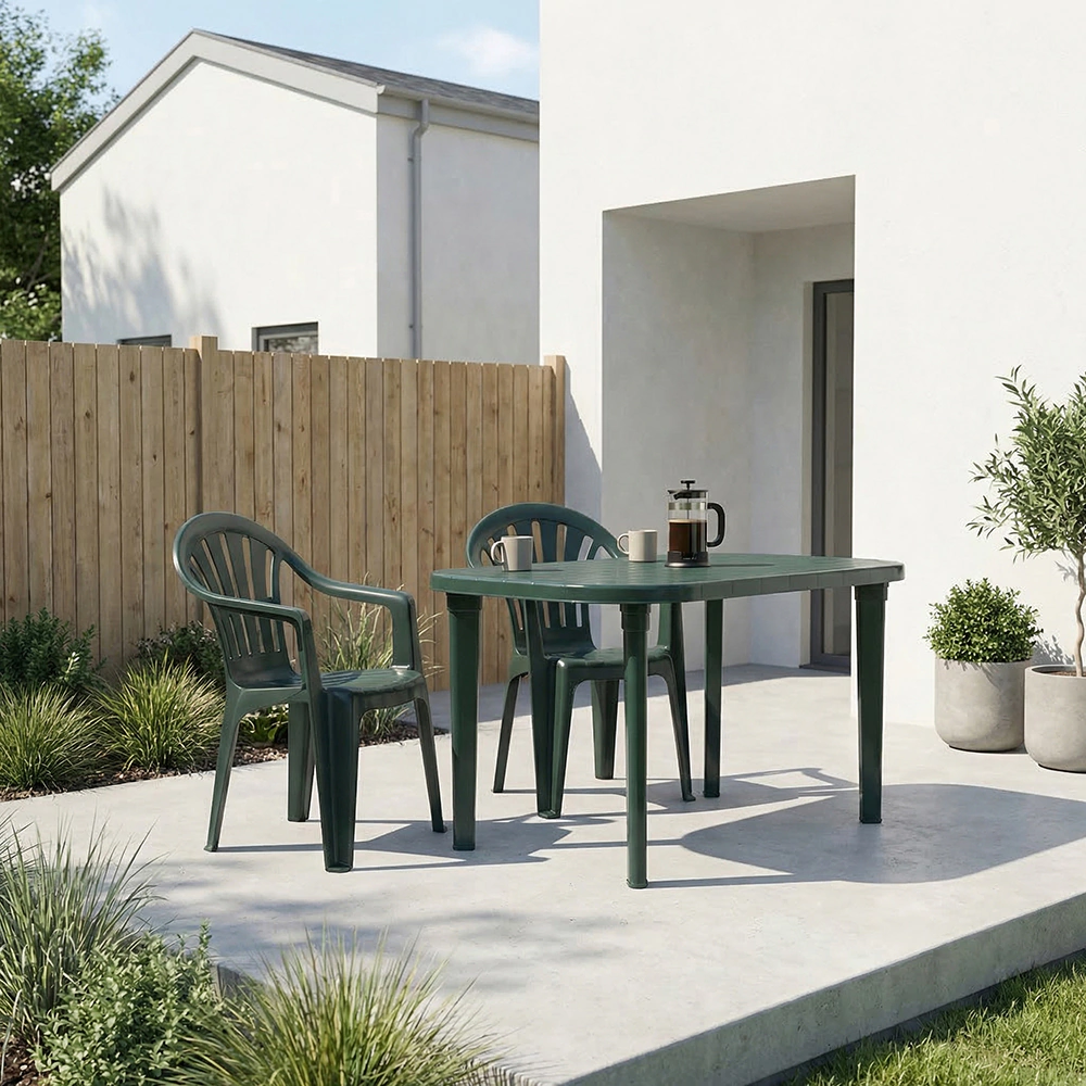 Стол садовый Progarden 137х85х72 см пластик зеленый