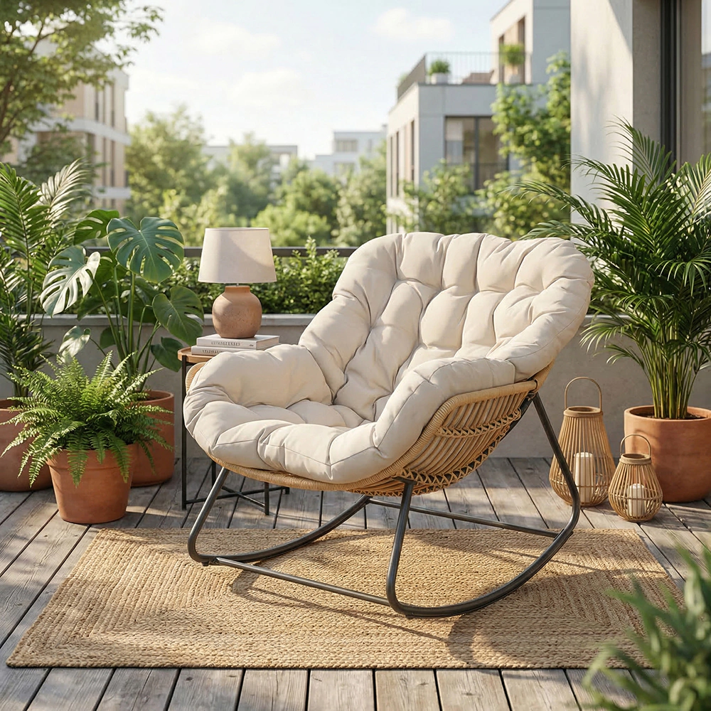 Кресло-качалка садовое Дисней 109х89х90 см, техноротанг