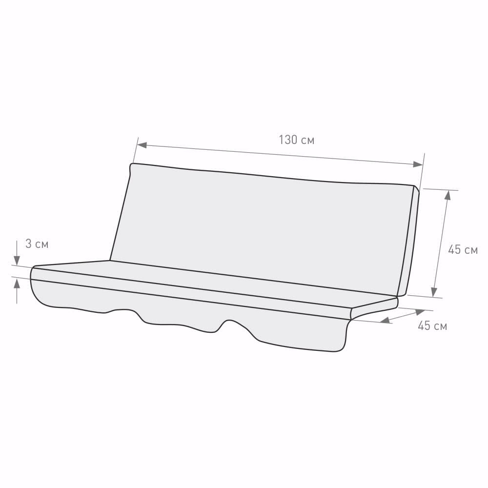 Садовые качели Дача 172х112х152 см