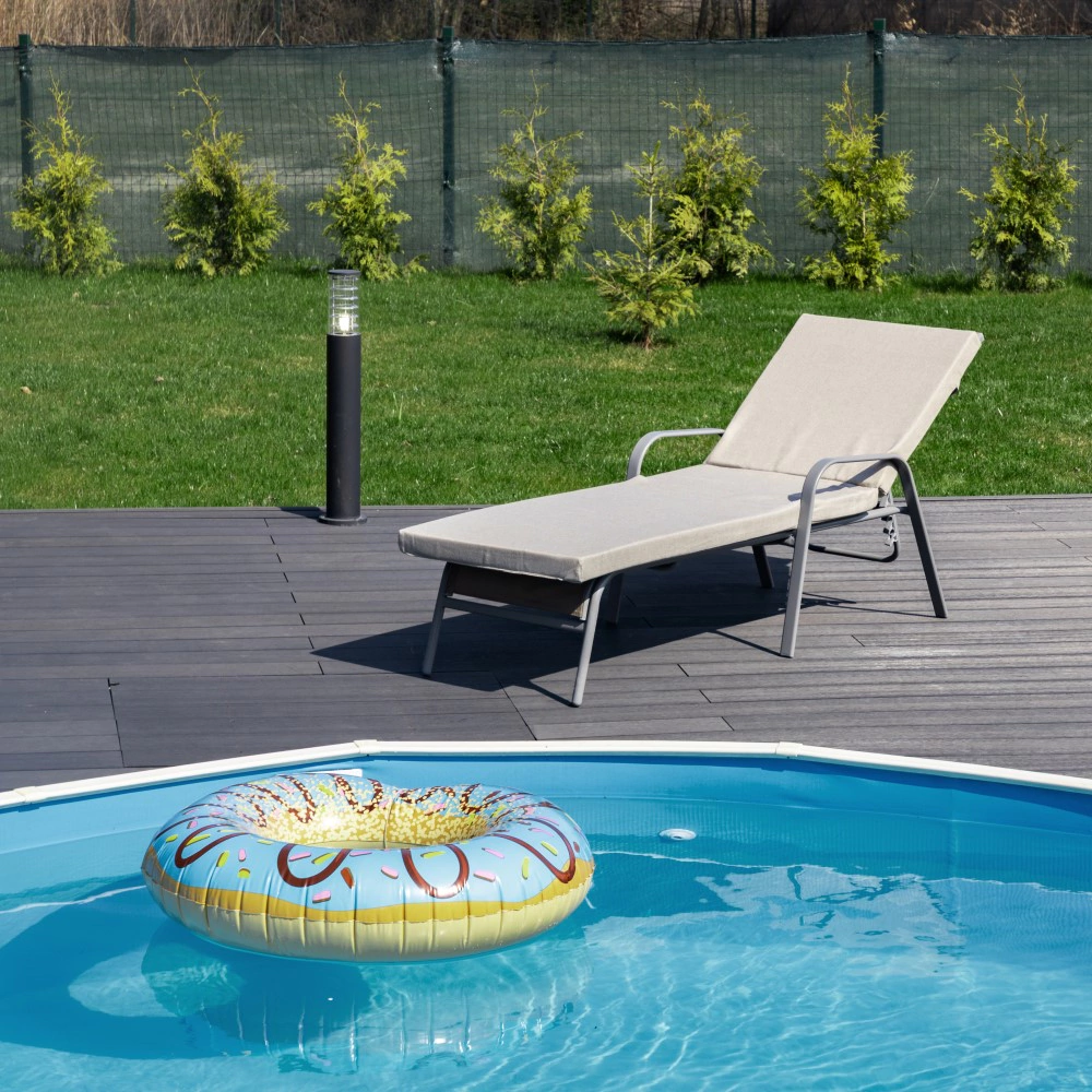 Подушка для шезлонга Валенсия влагостойкая 190х60х6 см бежевый меланж