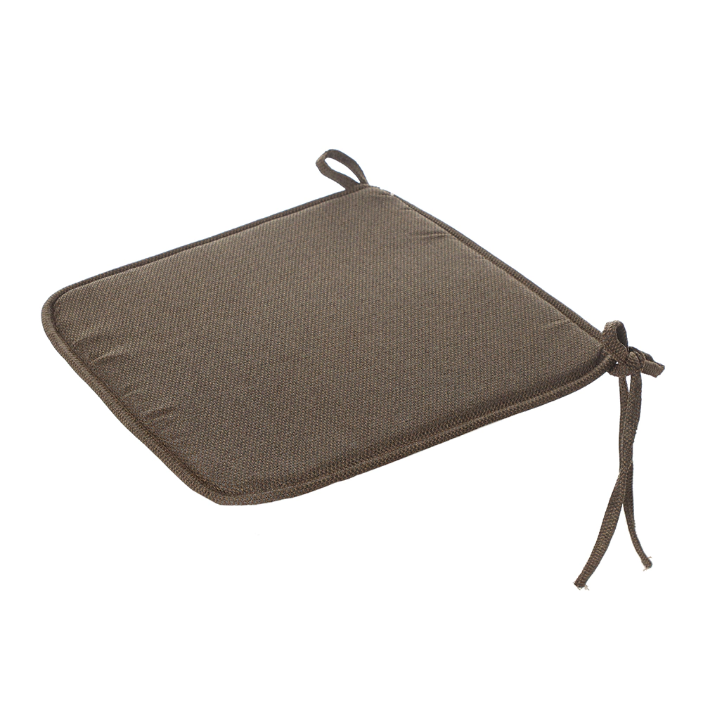 Подушка-сидушка Валенсия влагостойкая 38х38х2 см кофейная