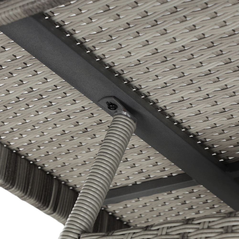 Стол садовый Лаура 150х90х75 см техноротанг серый/коричневый