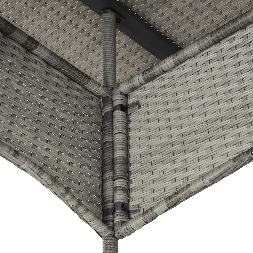 Стол садовый Лаура 150х90х75 см техноротанг серый/коричневый