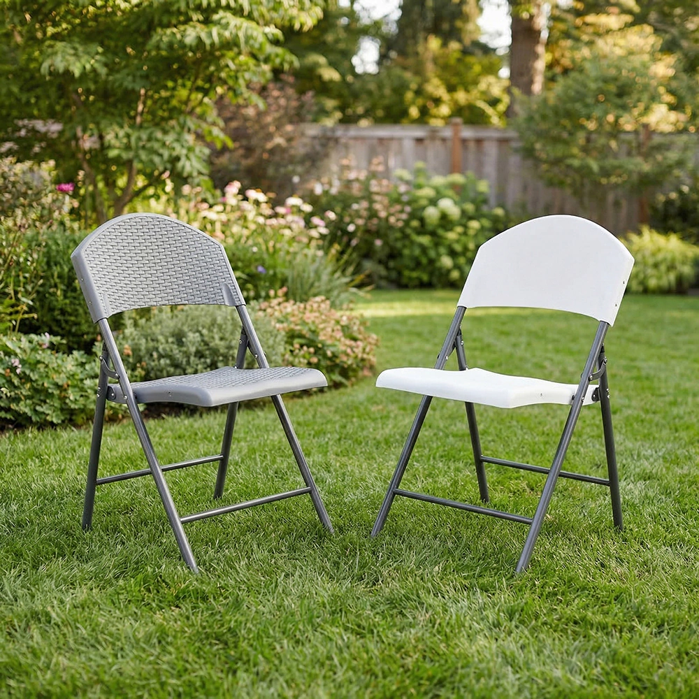 Стул садовый складной Borge 59х49х86 см пластик, белый