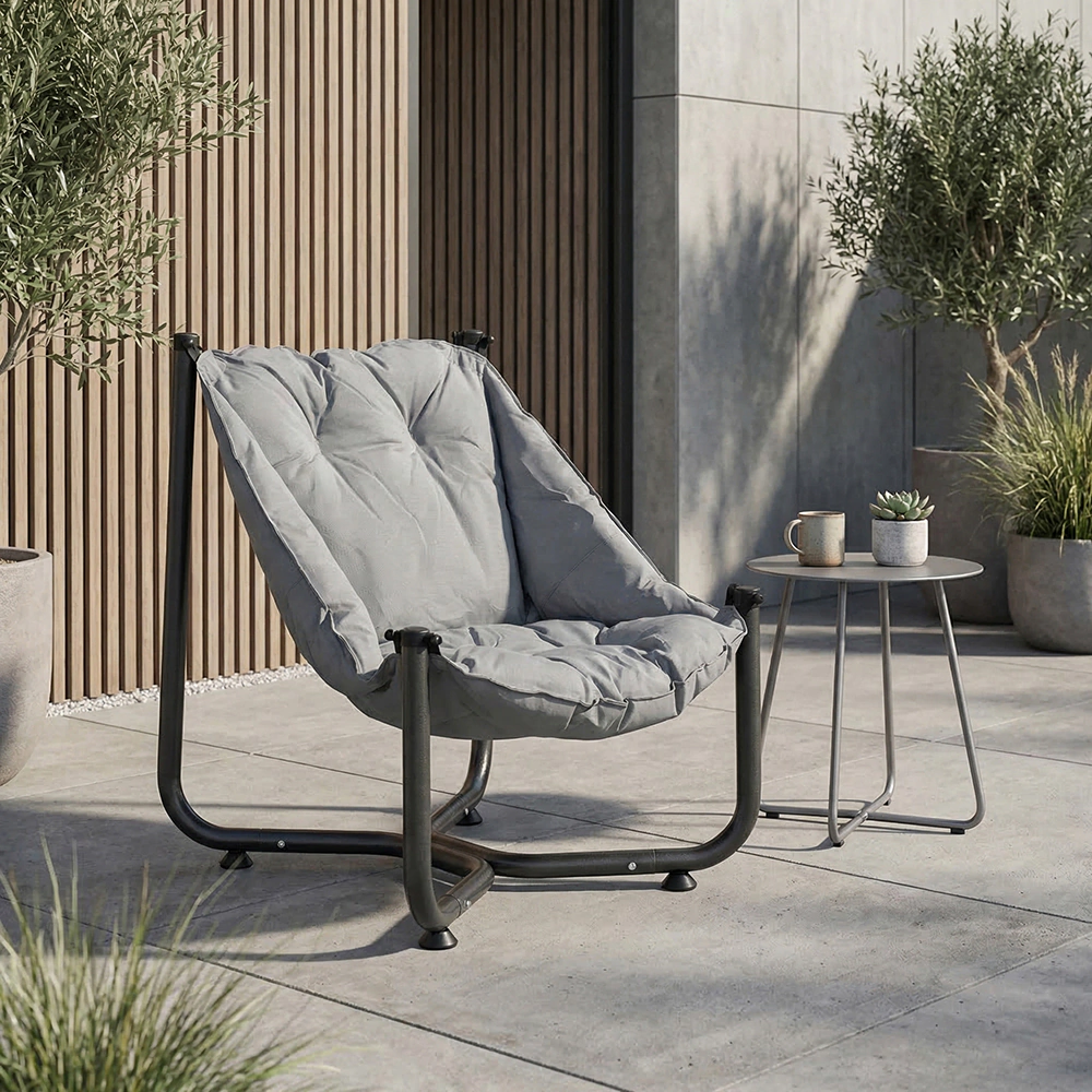 Кресло садовое ZEB Garden Комфорт 78х68х84 см алюминий, серое