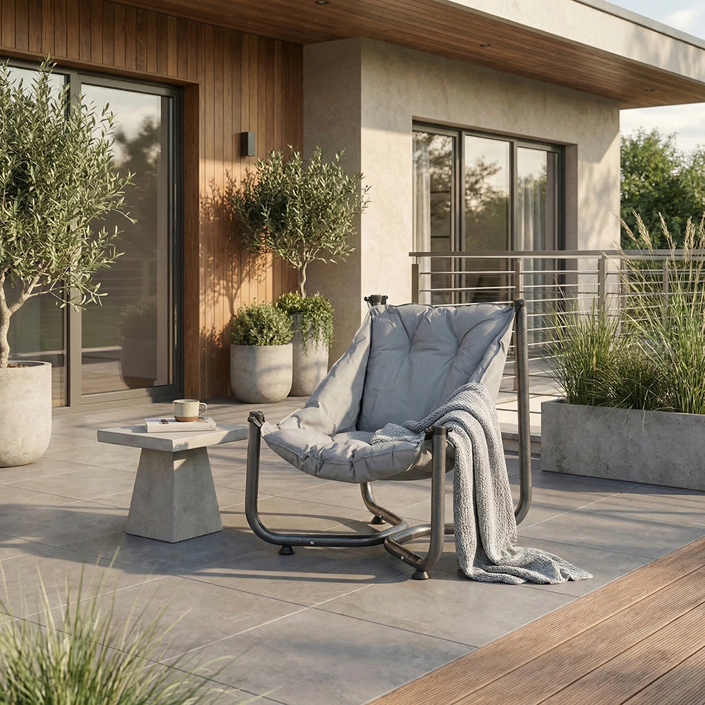 Кресло садовое ZEB Garden Комфорт 78х68х84 см алюминий, серое