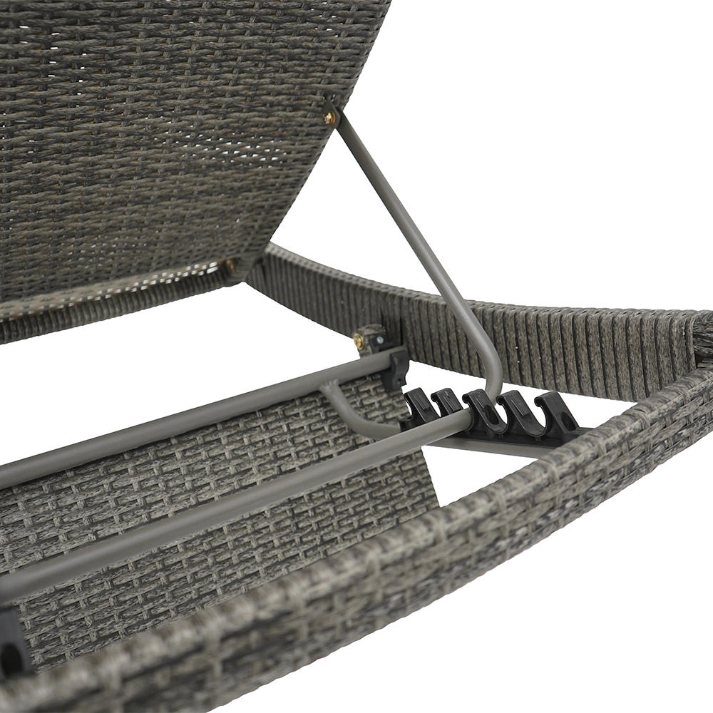 Шезлонг 200х64х38 см техноротанг, коричневый