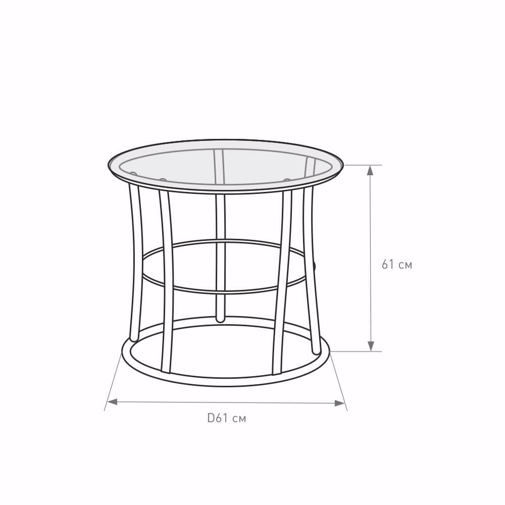 Комплект мебели Flexy Garden Пиза 3 предмета с подушками, техноротанг