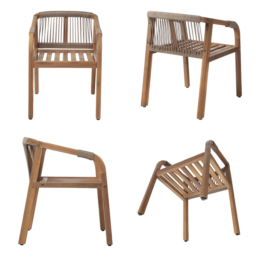 Кресло садовое 55х66х75 см с подушками, акация