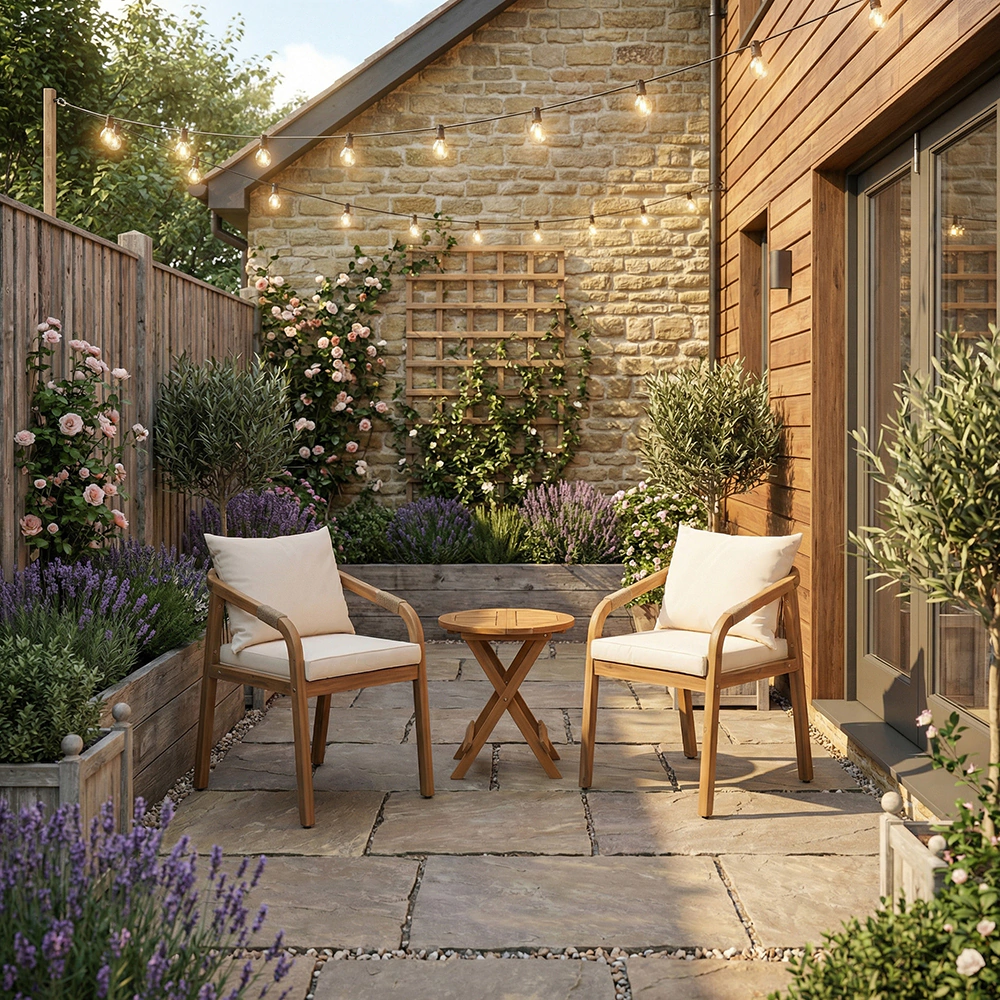 Кресло садовое 55х66х75 см с подушками, акация