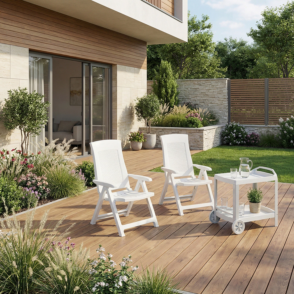 Стол сервировочный Progarden ASTRO 69x53x72 см пластик белый