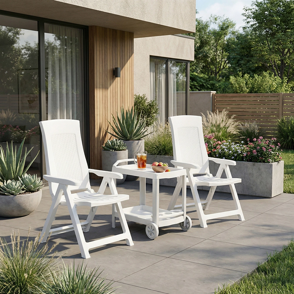 Стол сервировочный Progarden ASTRO 69x53x72 см пластик белый