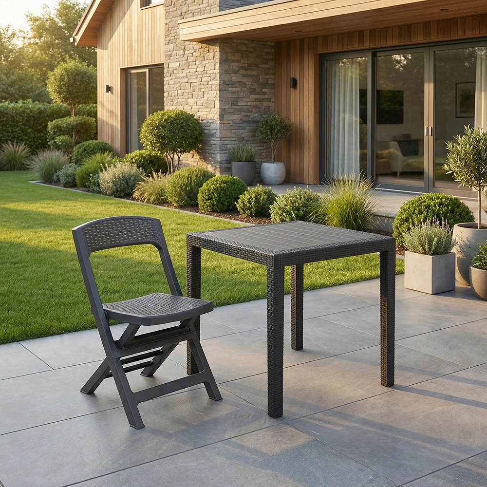 Стол садовый Progarden KING 79x79x72 см пластик черный