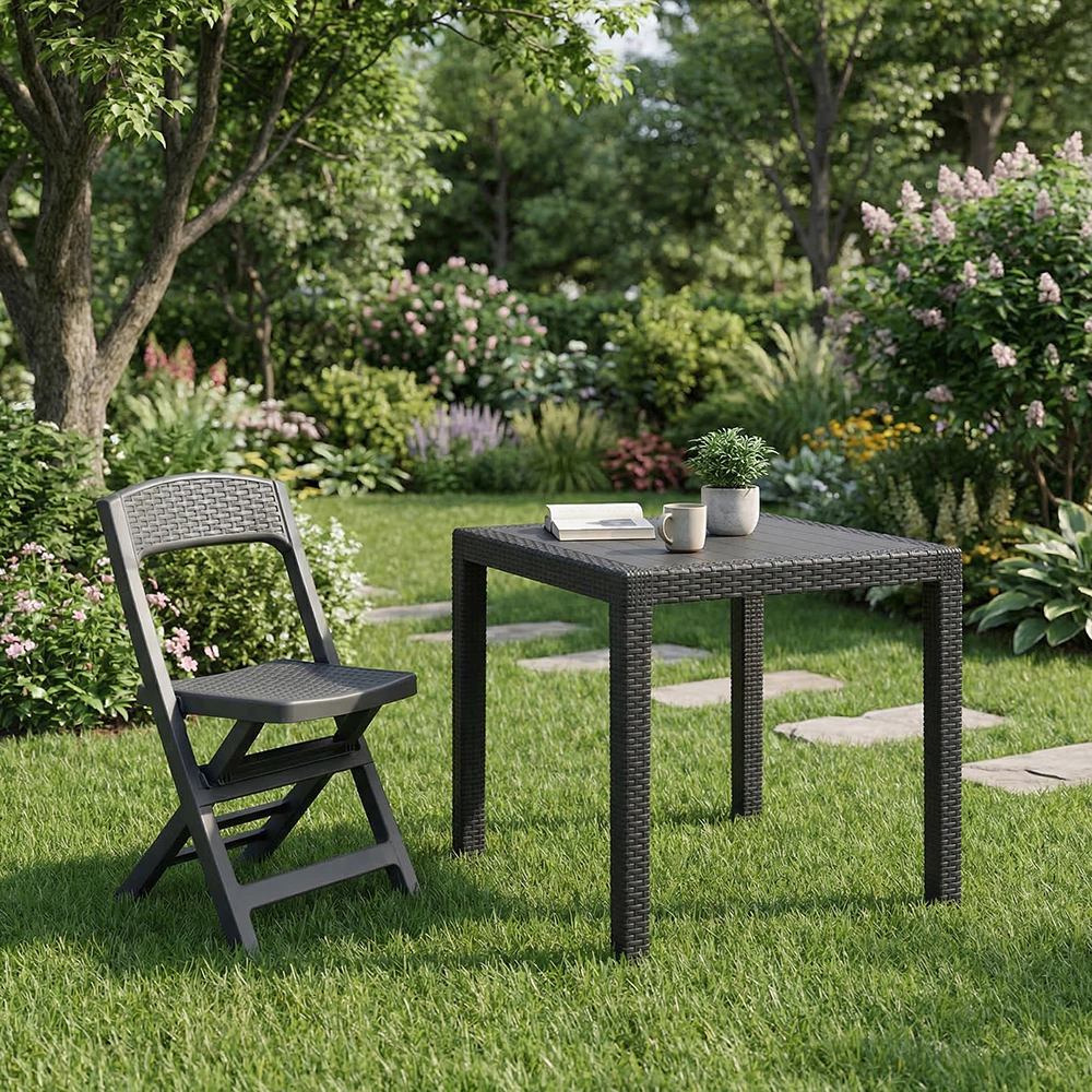 Стол садовый Progarden KING 79x79x72 см пластик черный