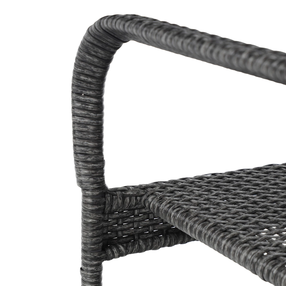 Кресло садовое 57х62х84 см с подушкой, техноротанг серое Орландо