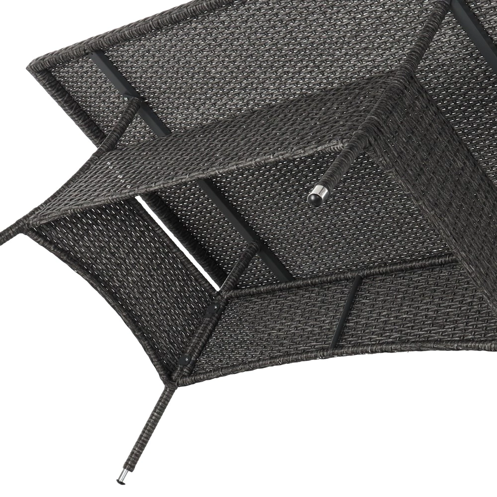 Стол садовый 150х90х74 см техноротанг серый Орландо