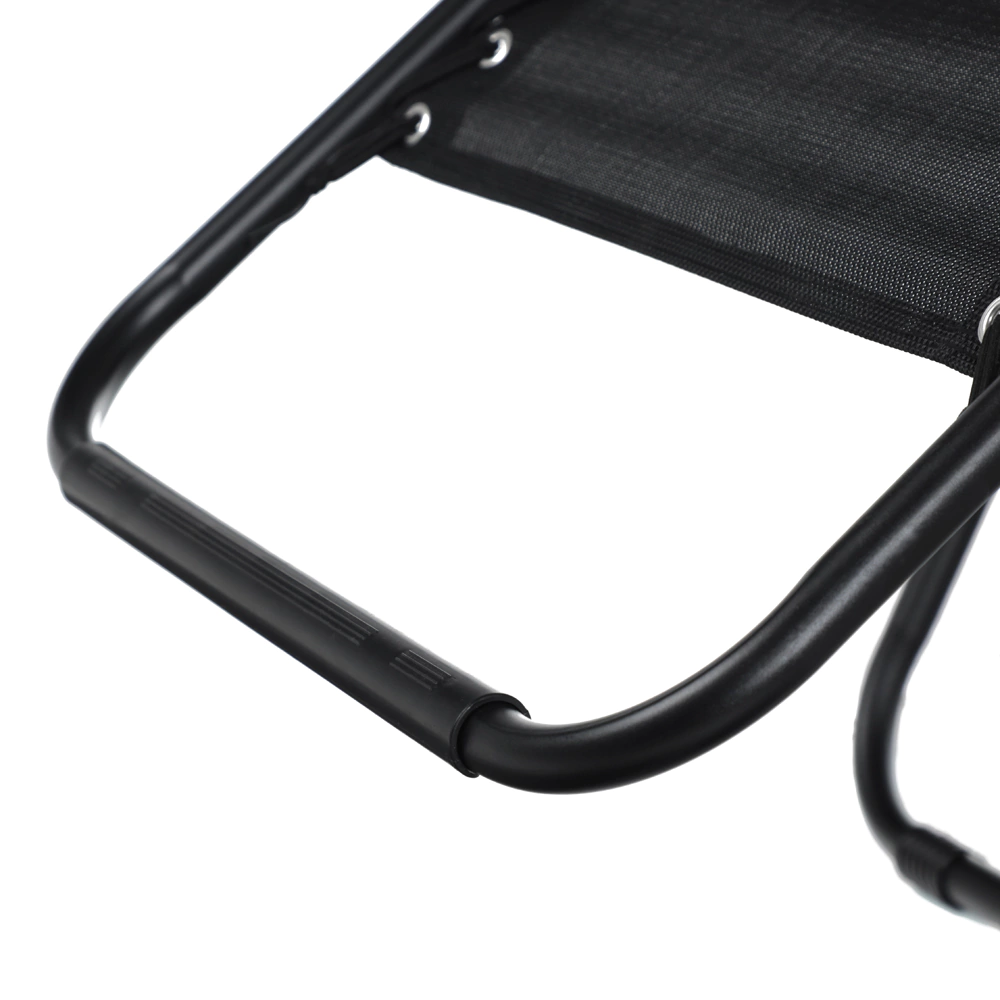 Кресло складное 160х65х113 см многопозиционное черное