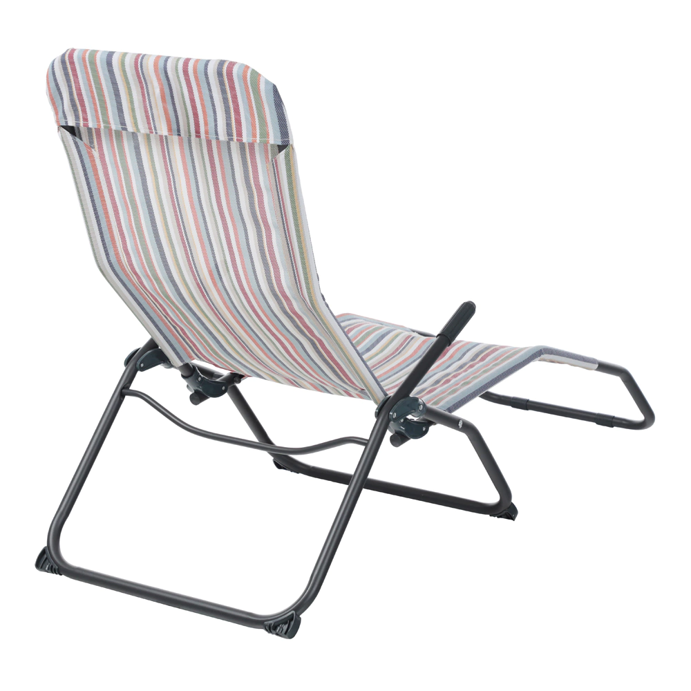 Шезлонг складной 140х60х96 в полоску