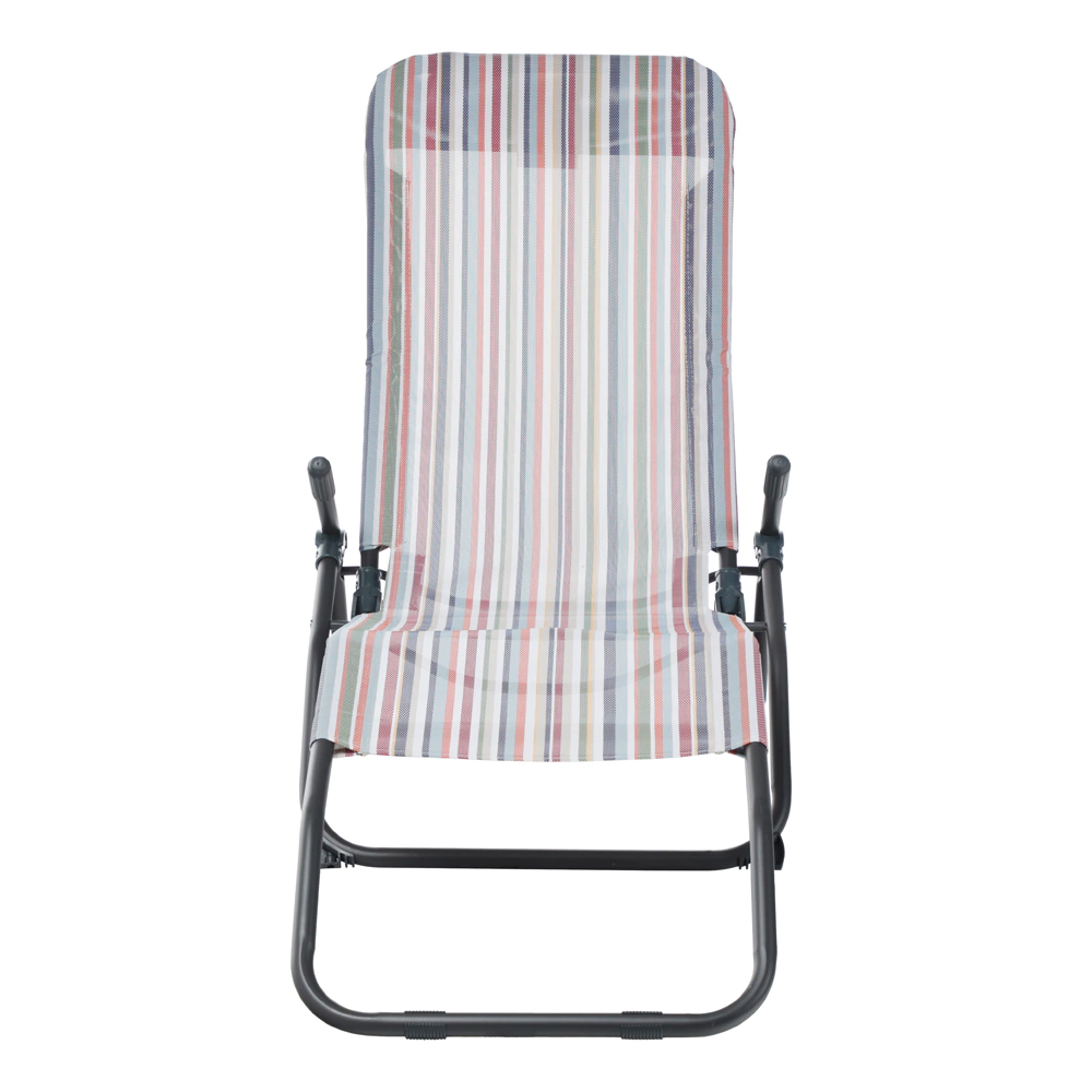 Шезлонг складной 140х60х96 в полоску