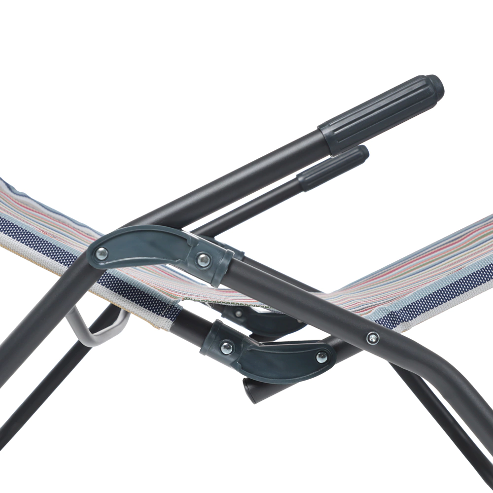 Шезлонг складной 140х60х96 в полоску