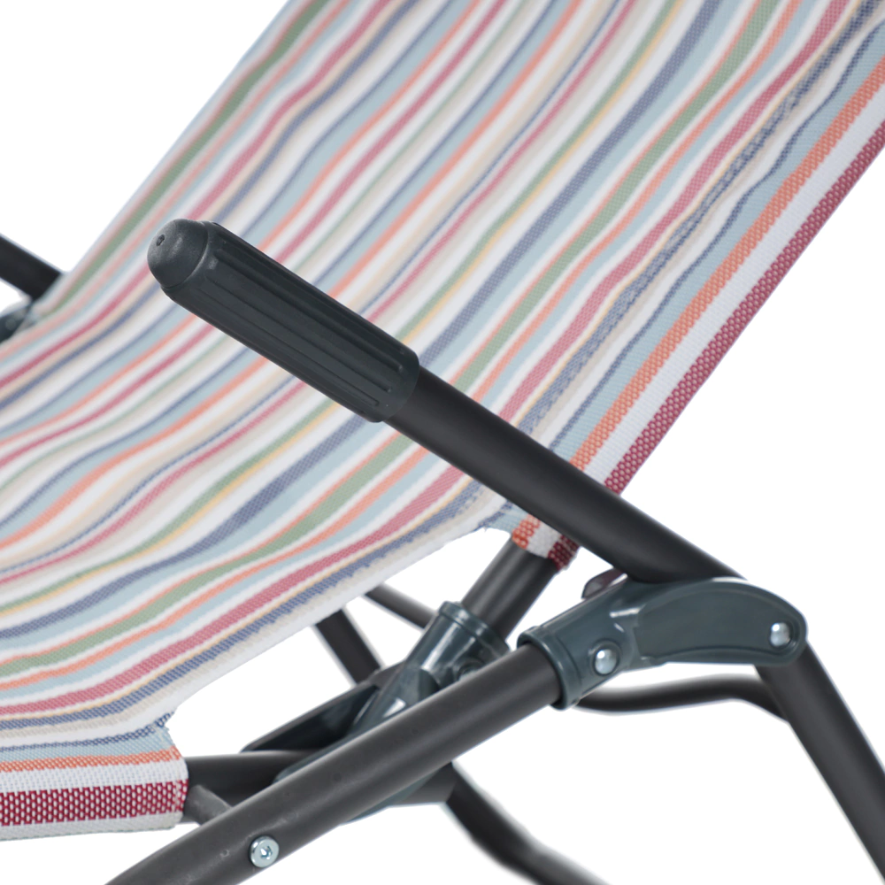 Шезлонг складной 140х60х96 в полоску