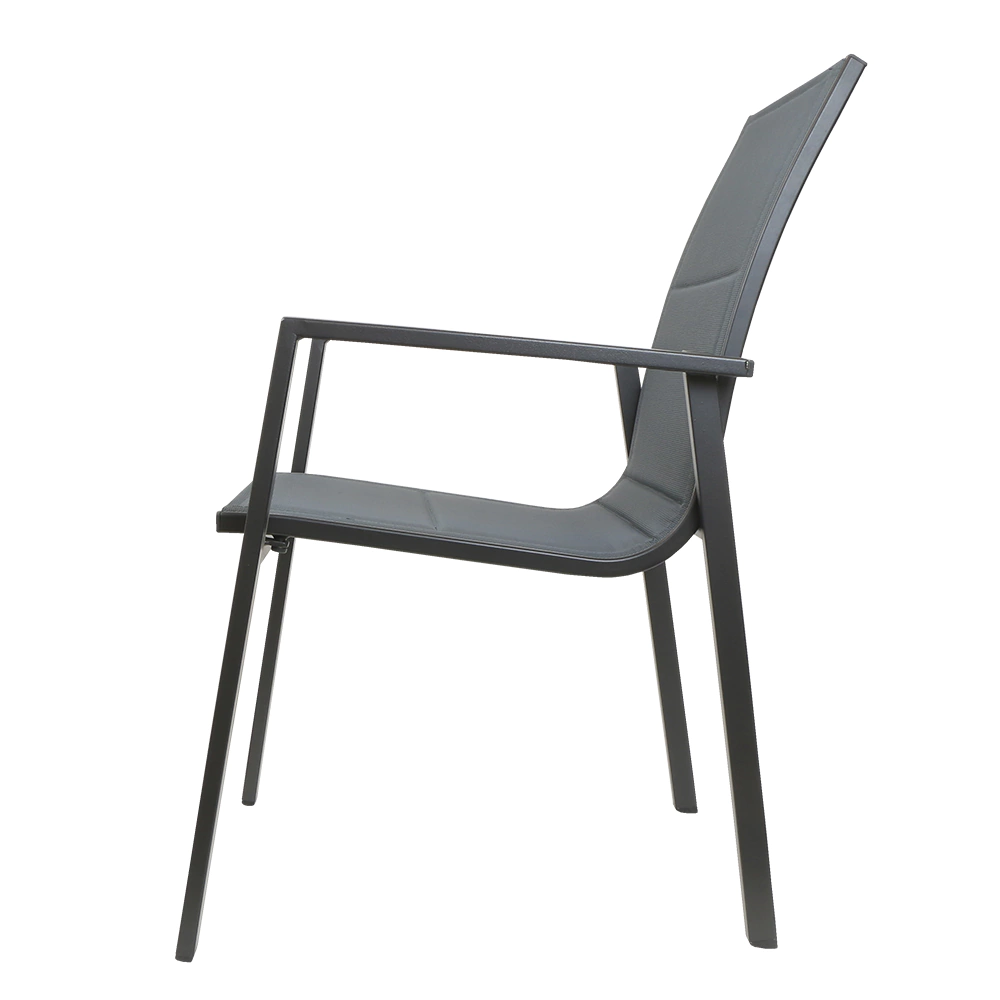 Кресло садовое 66х56х91 см, алюминий/текстилен, серое