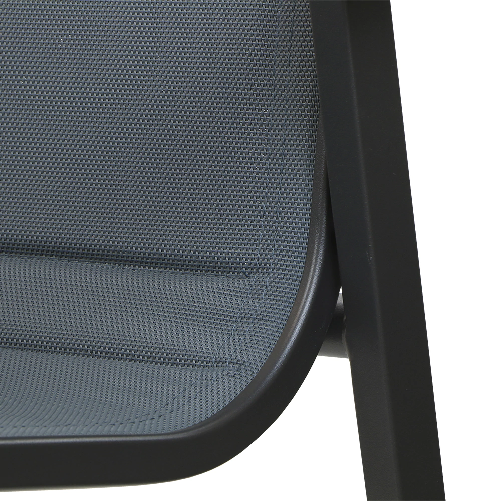 Кресло садовое 66х56х91 см, алюминий/текстилен, серое