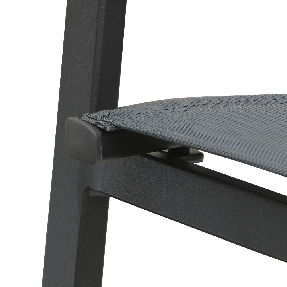 Кресло садовое 66х56х91 см, алюминий/текстилен, серое