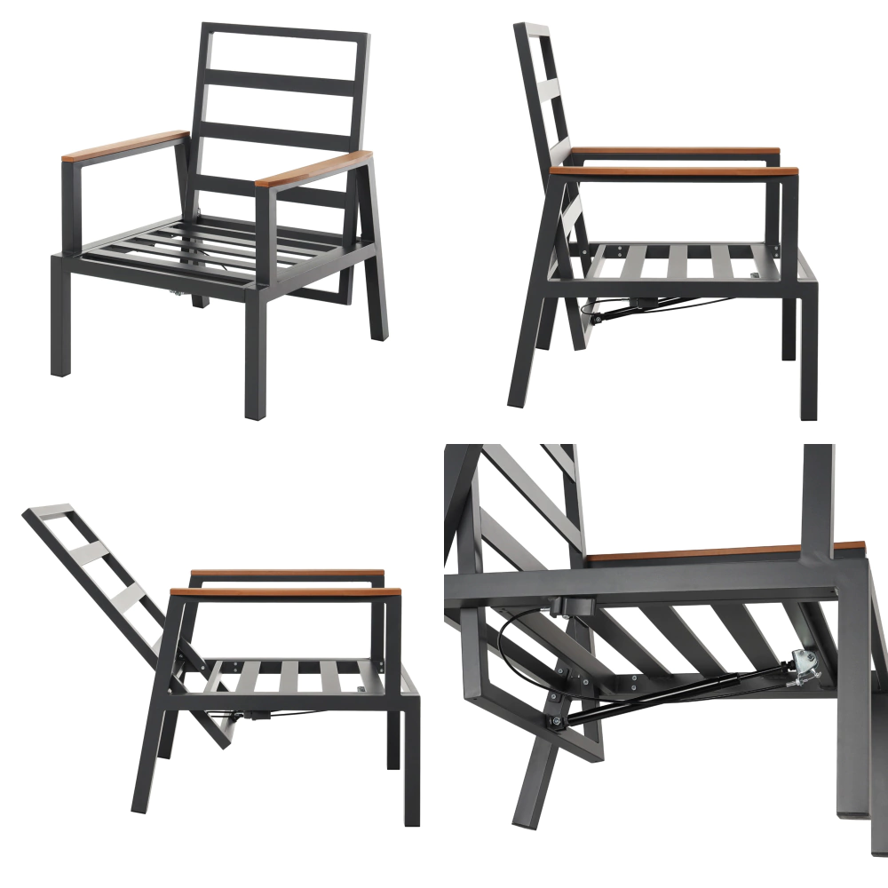 Комплект мебели 4 предмета с подушками, алюминий Калифорния VERANA