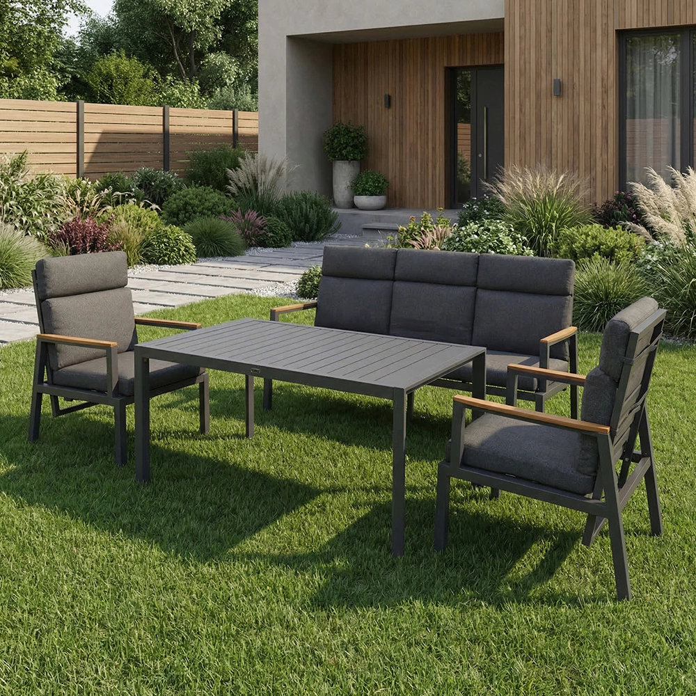 Кресло садовое 62х74х101 см с подушками, алюминий Калифорния VERANA