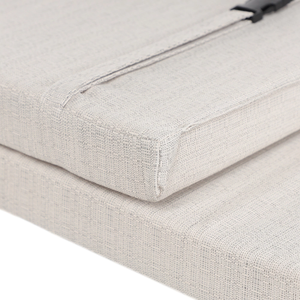 Подушка для шезлонга 190х60х6 см влагостойкая светло-серая Валенсия VERANA