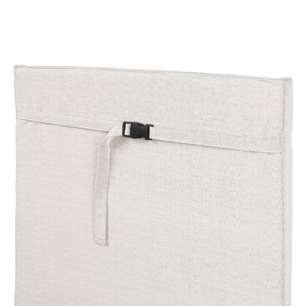 Подушка для шезлонга 190х60х6 см влагостойкая светло-серая Валенсия VERANA