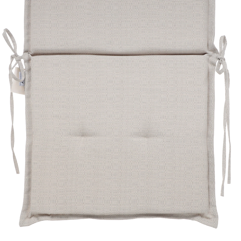 Подушка для низкого кресла 110х50х6 см влагостойкая светло-серая Валенсия VERANA