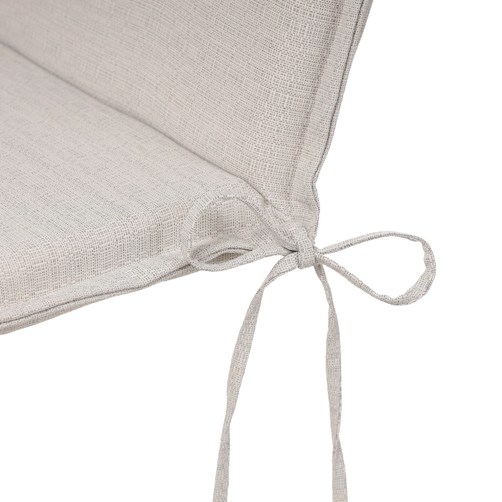 Подушка для низкого кресла 110х50х6 см влагостойкая светло-серая Валенсия VERANA