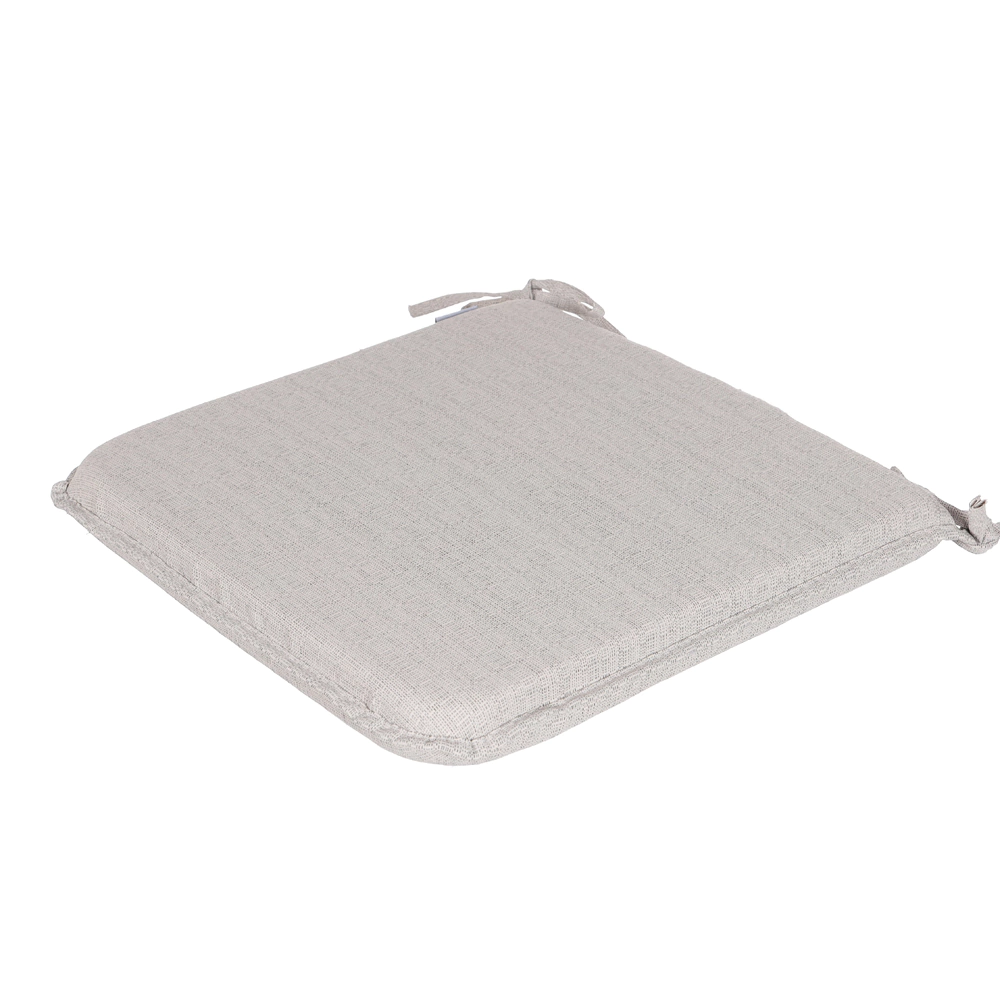Подушка-сидушка 45х45х5 см влагостойкая светло-серая Валенсия VERANA