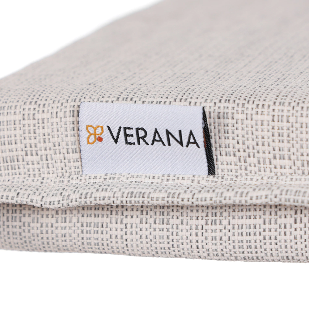 Подушка-сидушка 45х45х5 см влагостойкая светло-серая Валенсия VERANA