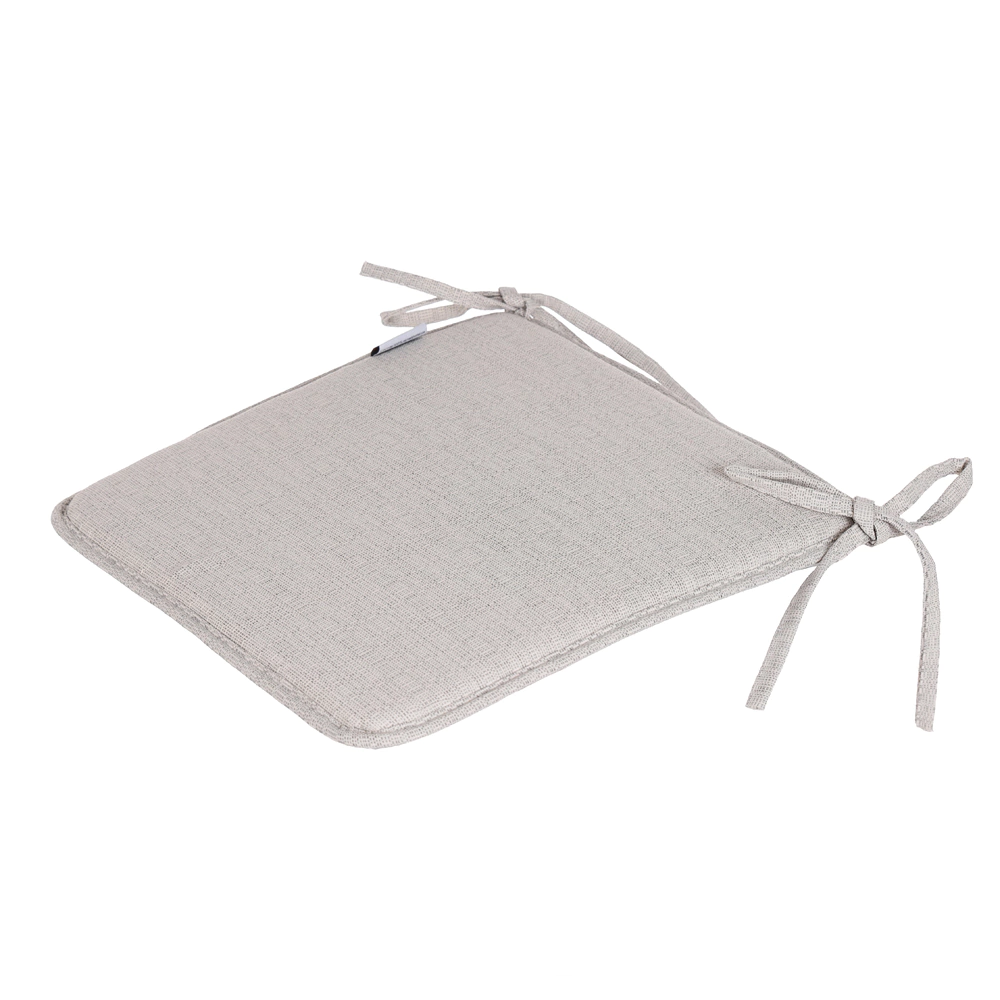 Подушка-сидушка 38х38х2 см влагостойкая светло-серая Валенсия VERANA