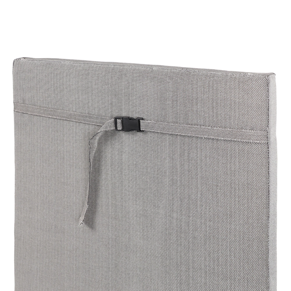 Подушка для шезлонга 190х60х6 см влагостойкая темно-серая Валенсия VERANA